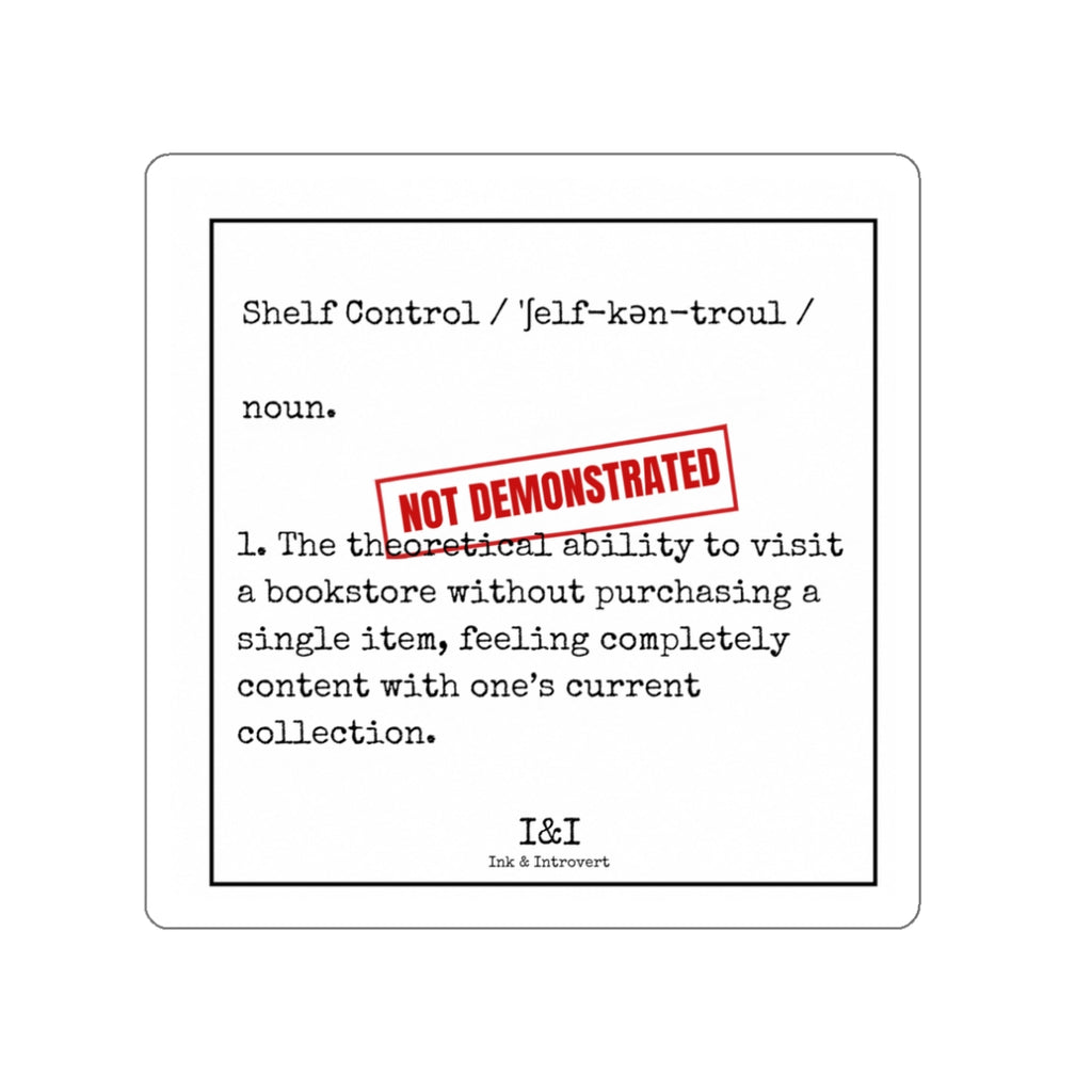 Shelf Control Not Demonstrated Sticker