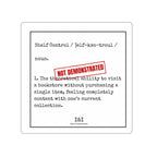 Shelf Control Not Demonstrated Sticker