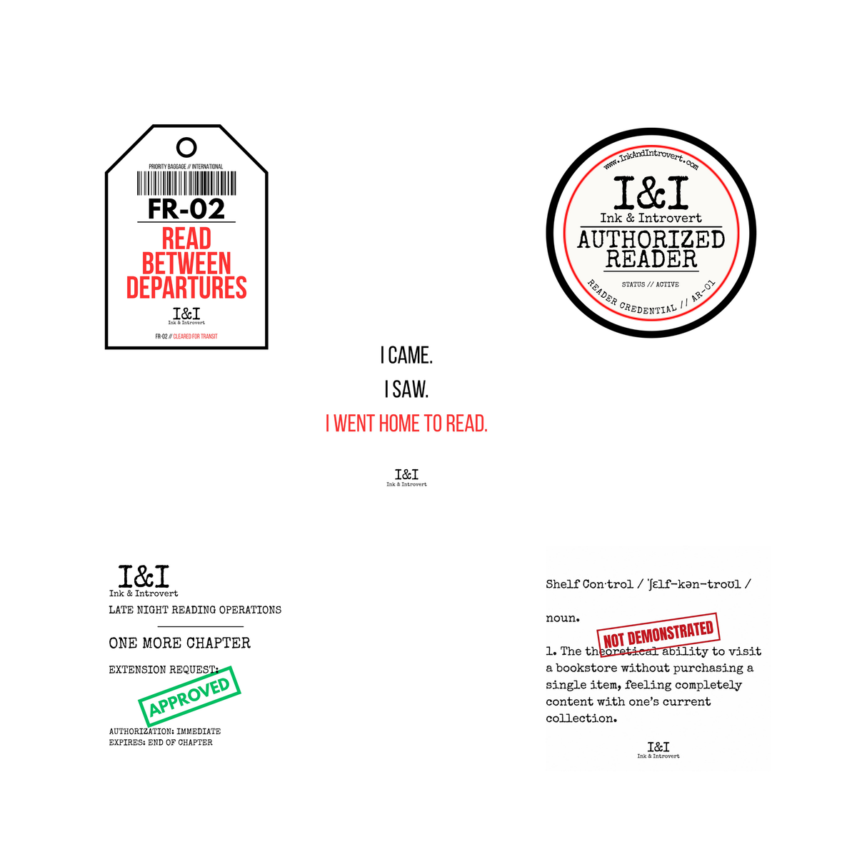 Boutique Accessory Drop 01 // 5-Sticker Pack